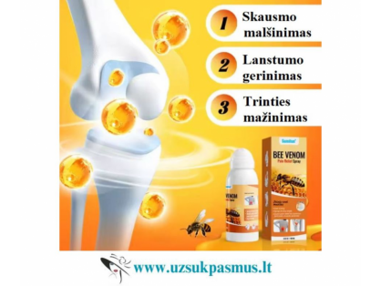   Skausmą malšinantis purškalas su bičių nuoda